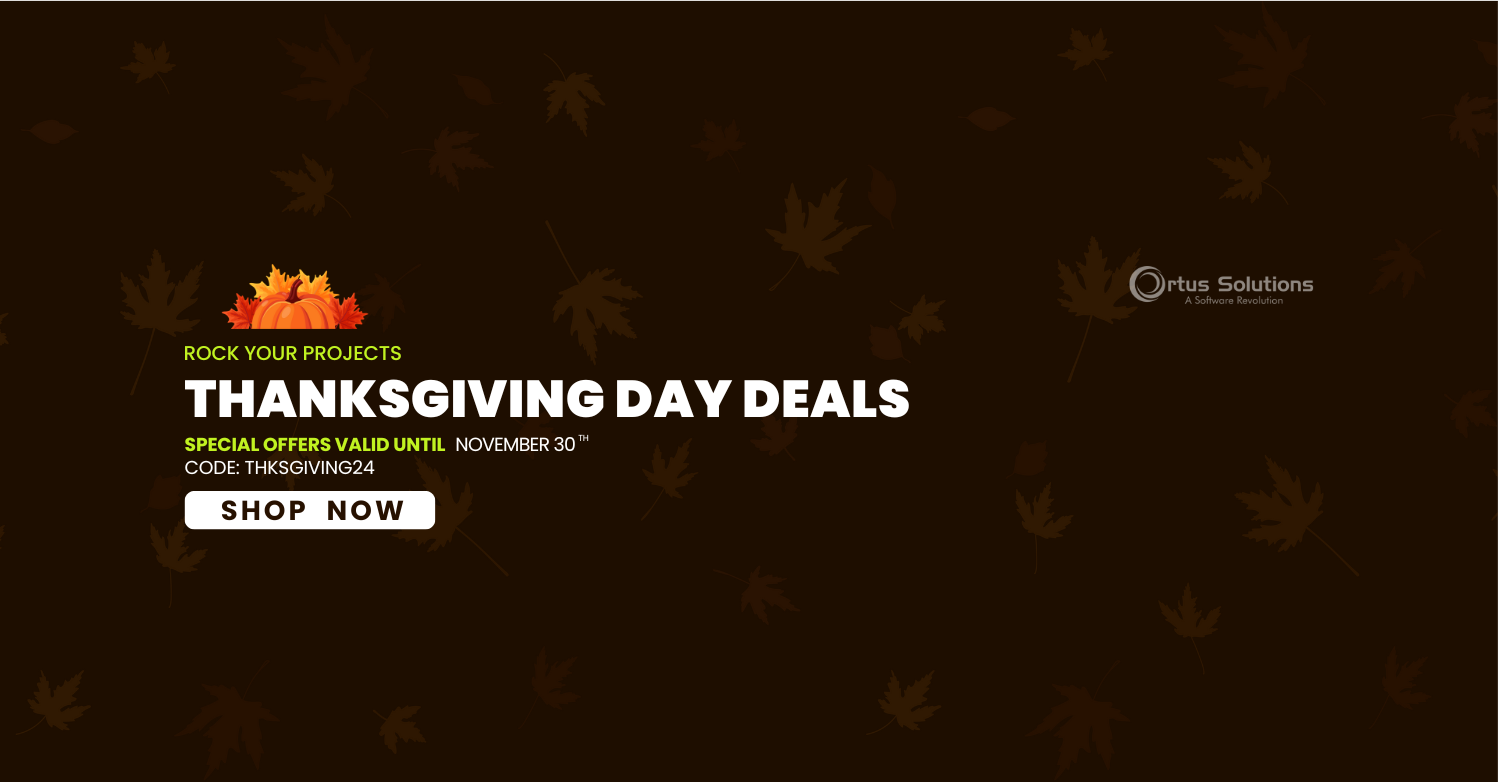 Thanksgiving Day deals: Access Exclusive Discounts Until November 30th!